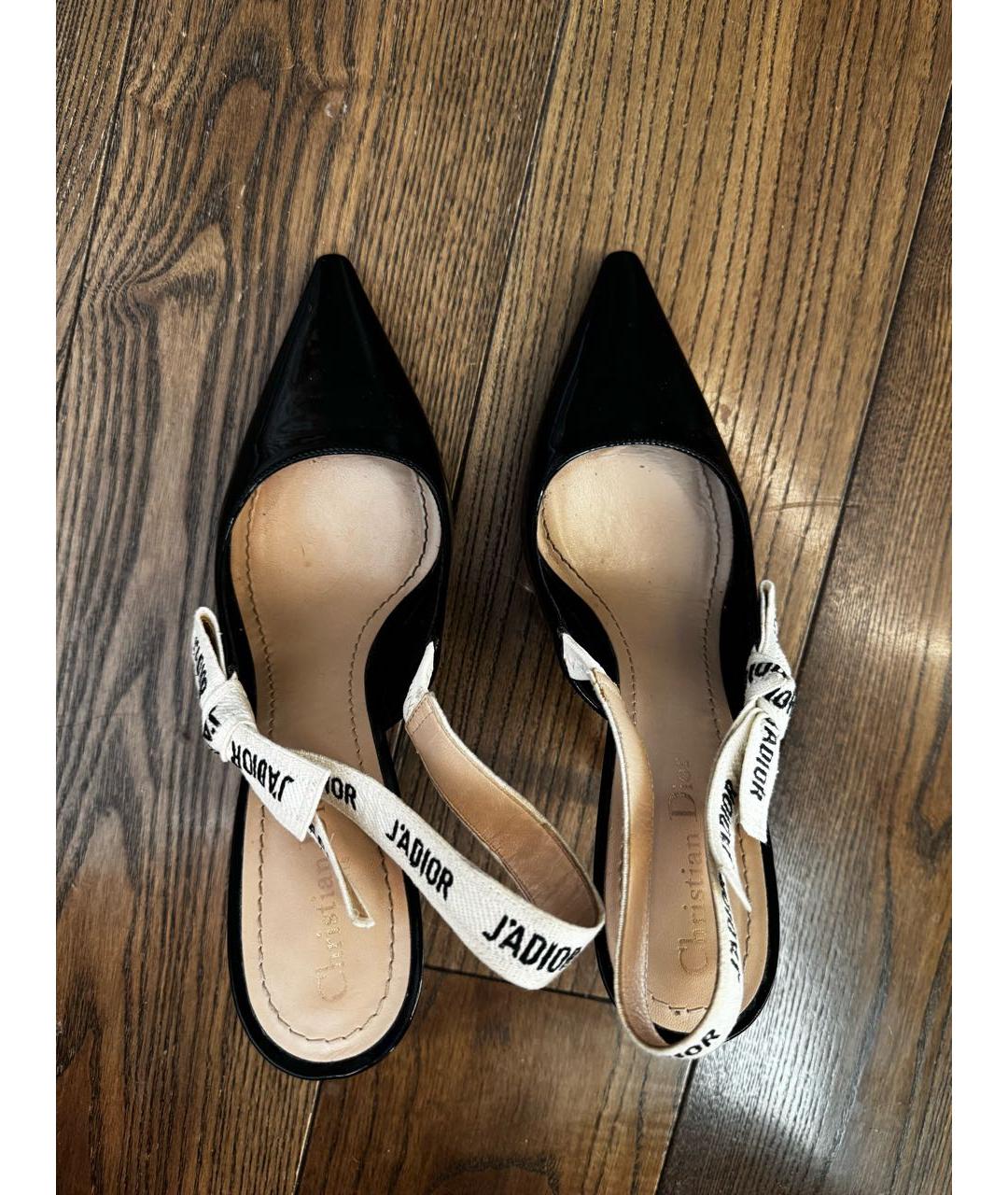 CHRISTIAN DIOR Черные туфли из лакированной кожи, фото 3