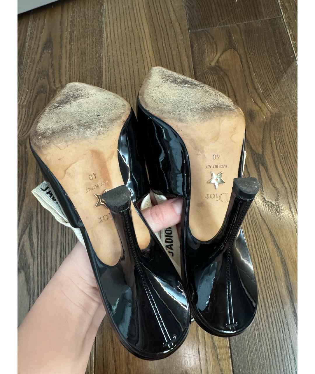 CHRISTIAN DIOR Черные туфли из лакированной кожи, фото 6