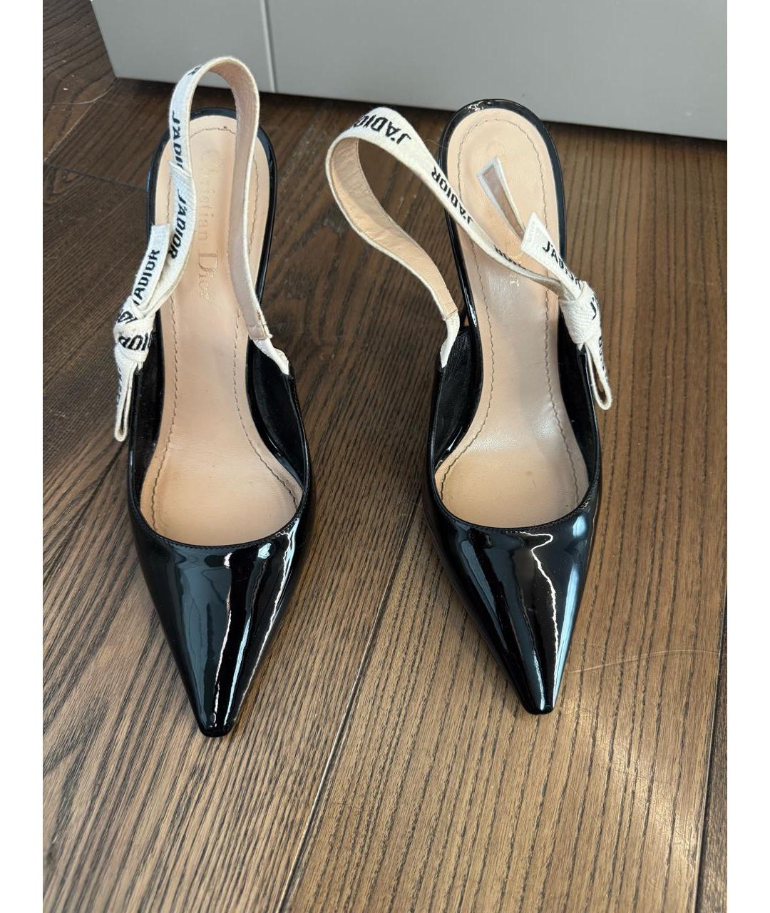 CHRISTIAN DIOR Черные туфли из лакированной кожи, фото 2