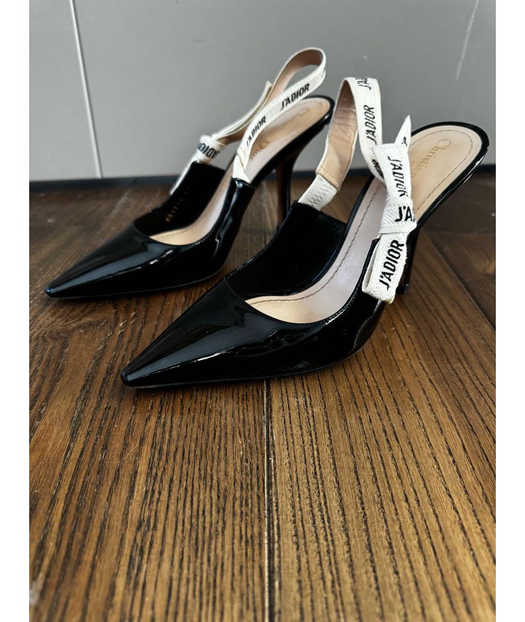 CHRISTIAN DIOR Черные туфли из лакированной кожи, фото 5