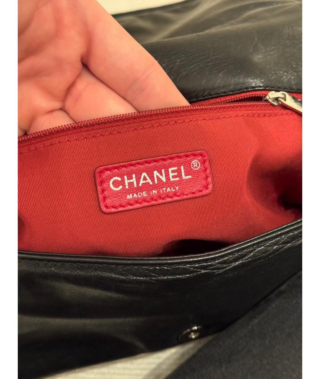 CHANEL Черная кожаная сумка через плечо, фото 5