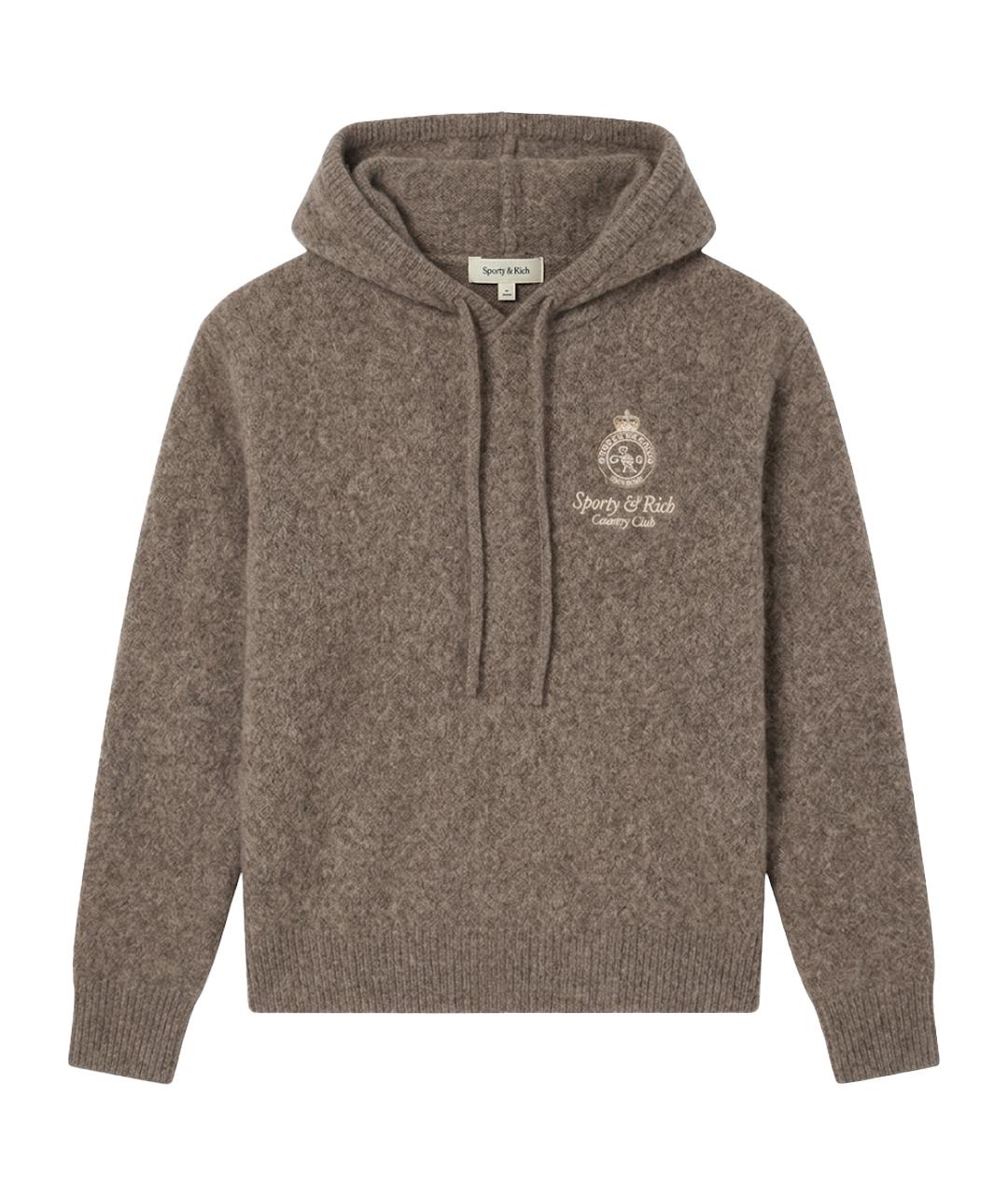 SPORTY AND RICH Коричневый кашемировый джемпер / свитер, фото 1