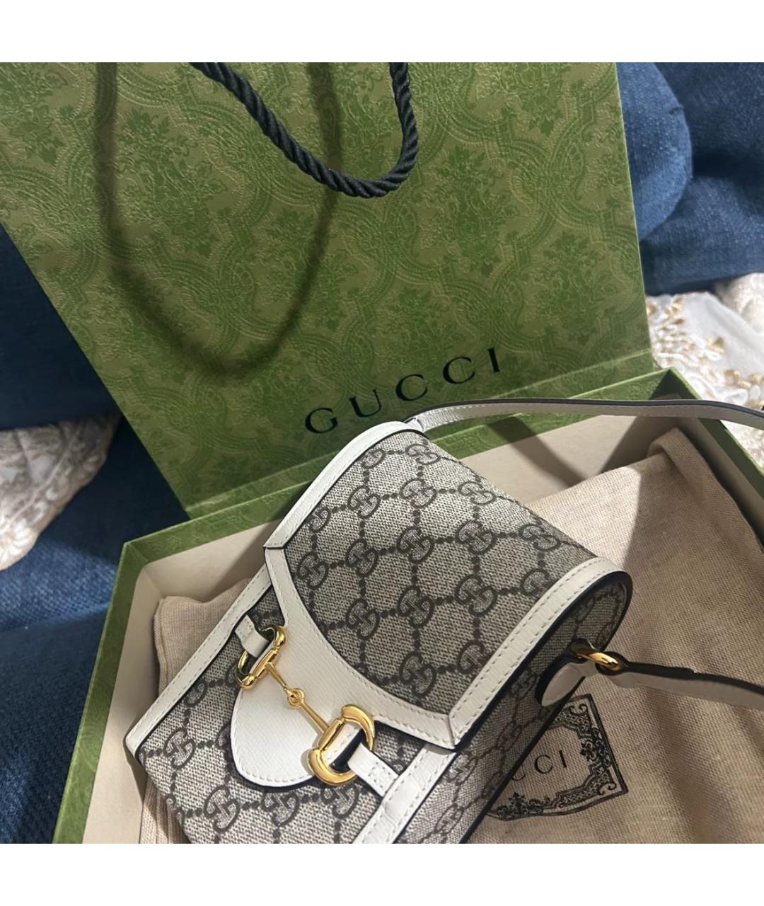 GUCCI Белая сумка через плечо, фото 2