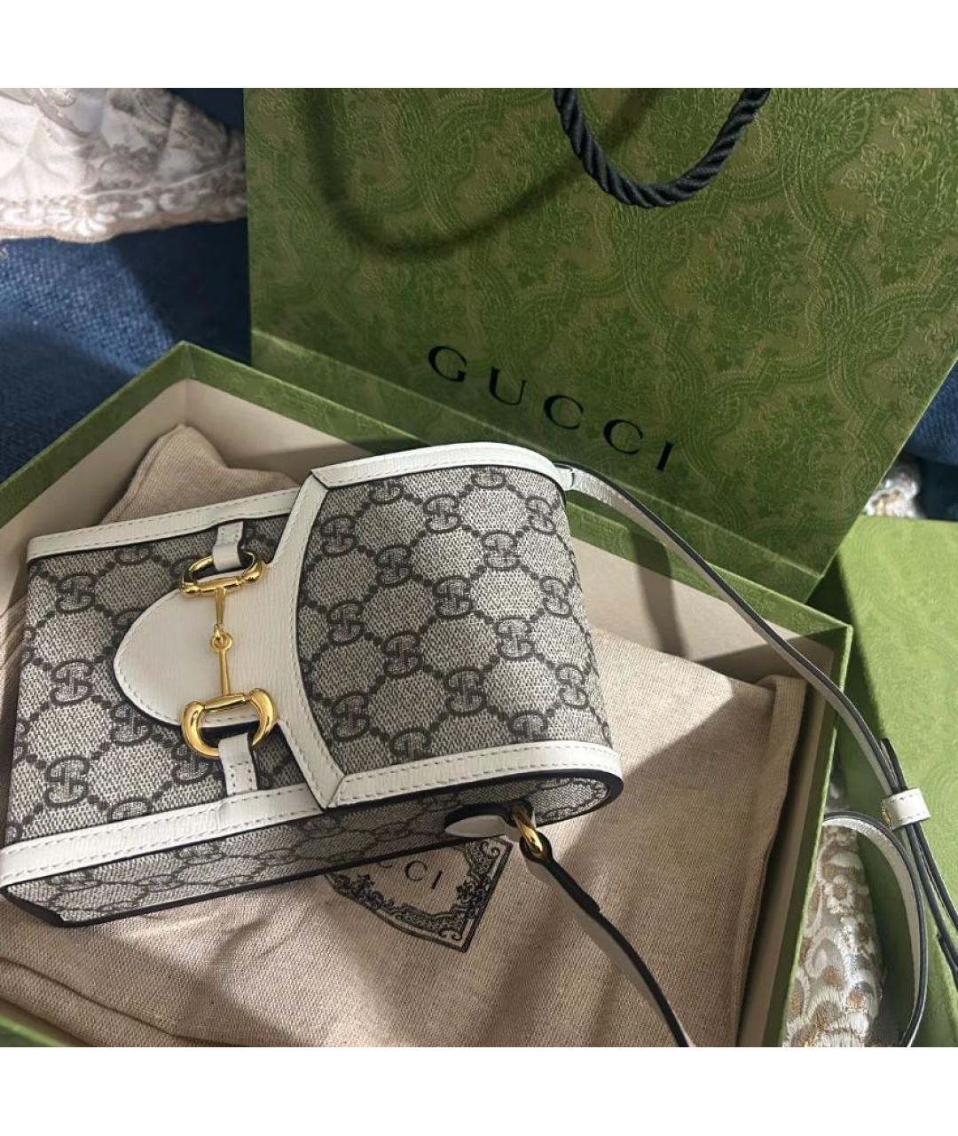 GUCCI Белая сумка через плечо, фото 3