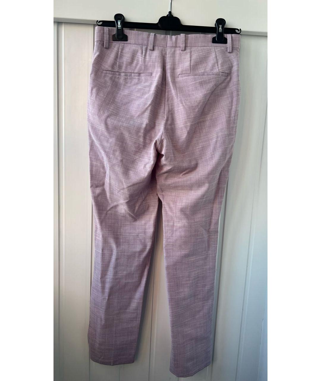 HUGO BOSS Фиолетовые шерстяные классические брюки, фото 2