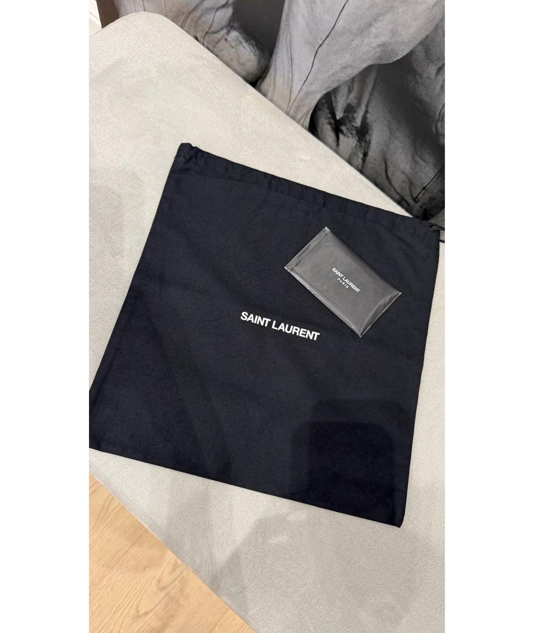 SAINT LAURENT Черный кожаный ремень, фото 7