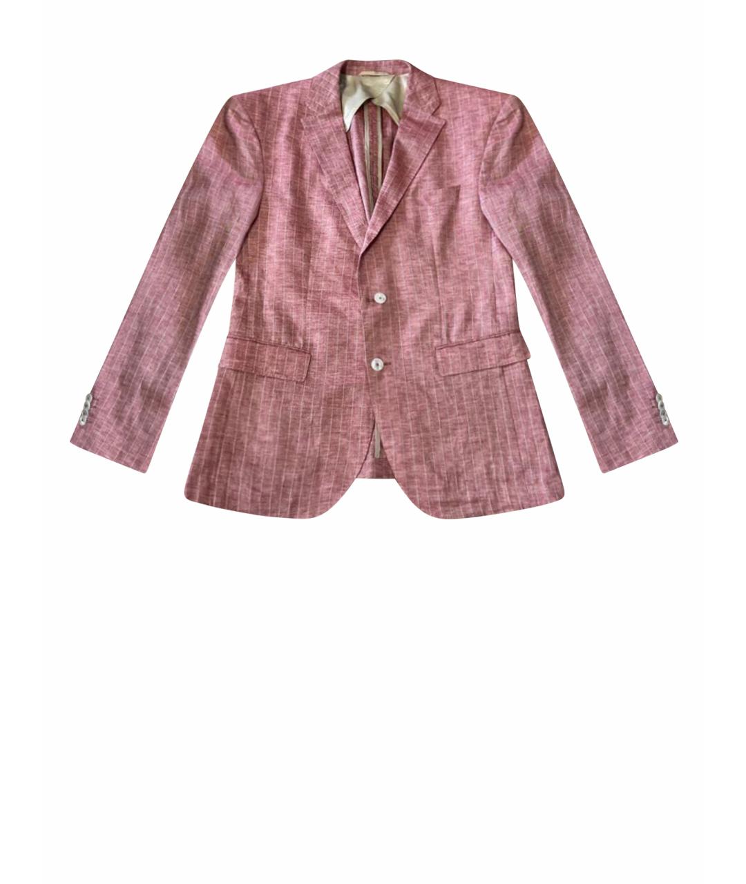 HUGO BOSS Розовый льняной пиджак, фото 1