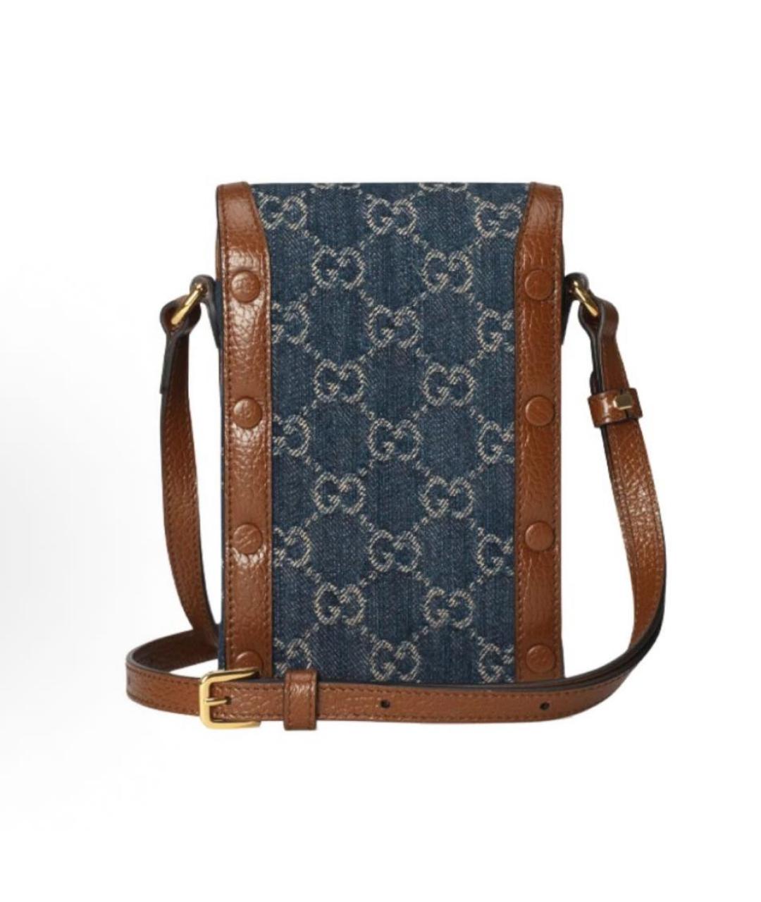 GUCCI Темно-синяя деним сумка на плечо, фото 3