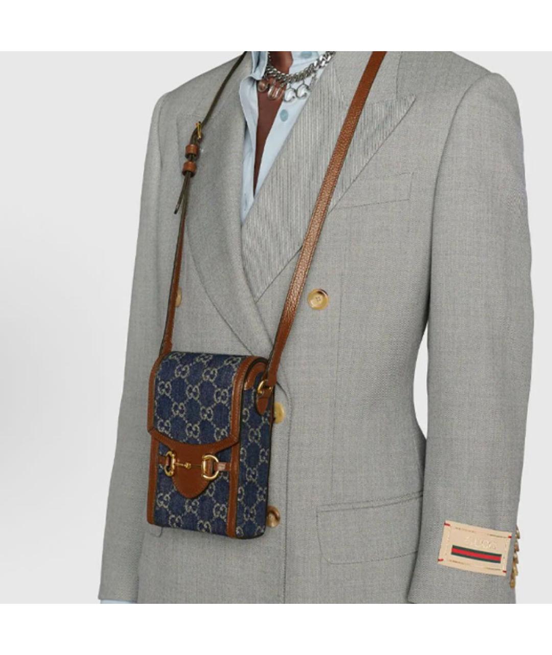 GUCCI Темно-синяя деним сумка на плечо, фото 4