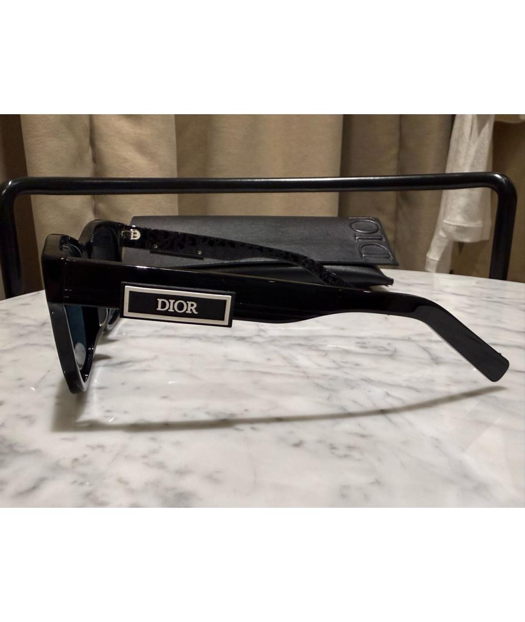 CHRISTIAN DIOR Черные пластиковые солнцезащитные очки, фото 2