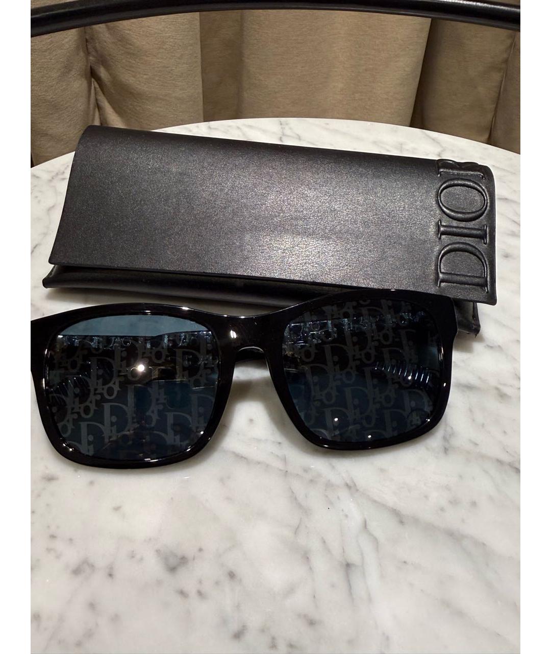 CHRISTIAN DIOR Черные пластиковые солнцезащитные очки, фото 6