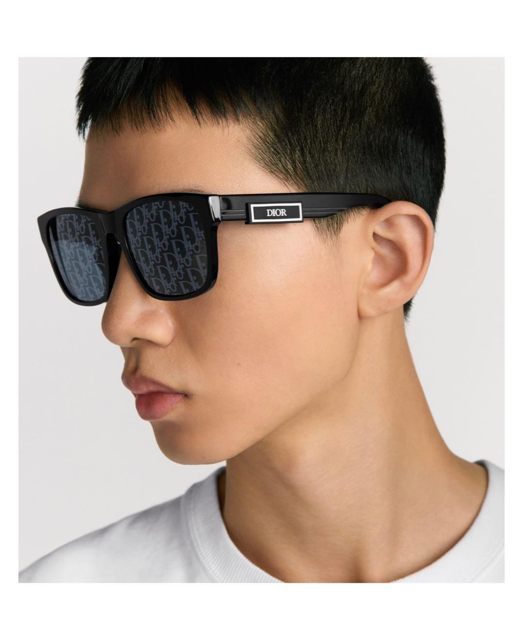 CHRISTIAN DIOR Черные пластиковые солнцезащитные очки, фото 5