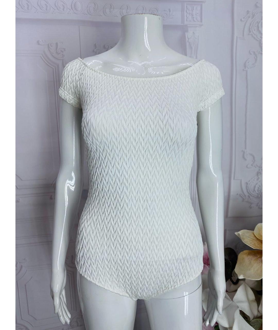 BOTTEGA VENETA Белый полиамидовый купальник, фото 2