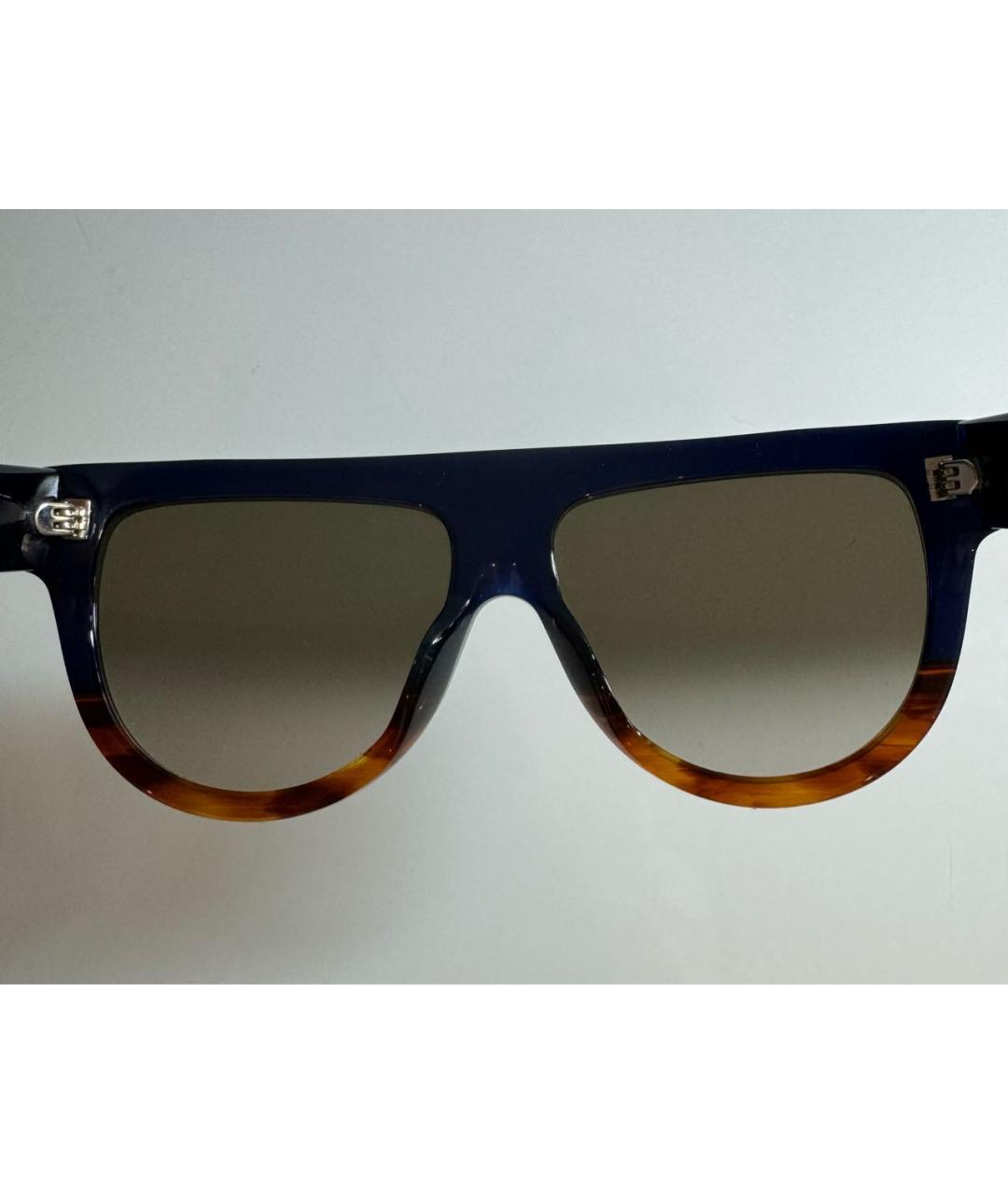 CELINE Синие пластиковые солнцезащитные очки, фото 7