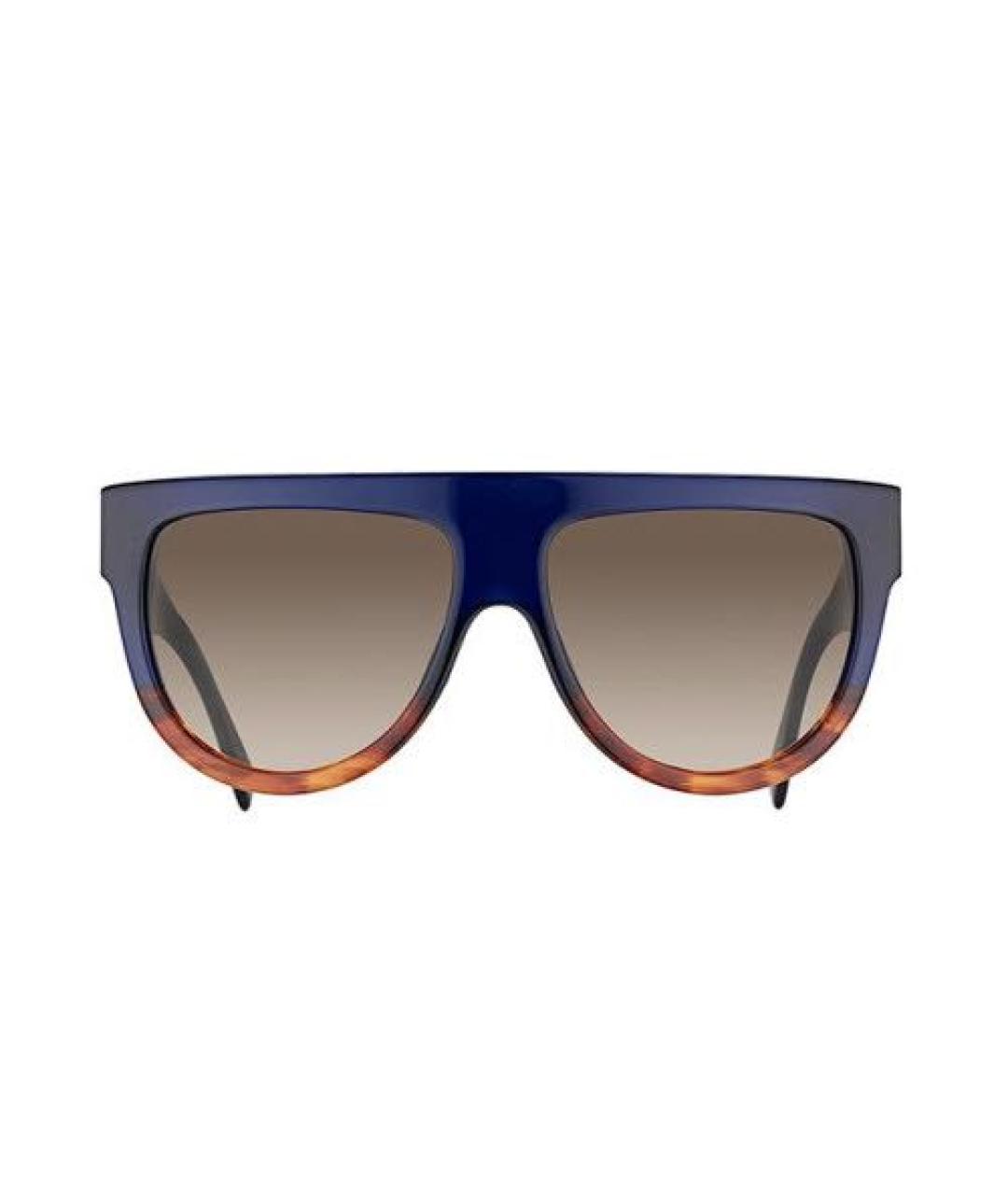 CELINE Синие пластиковые солнцезащитные очки, фото 8