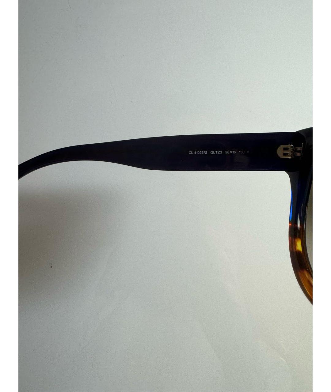 CELINE Синие пластиковые солнцезащитные очки, фото 5