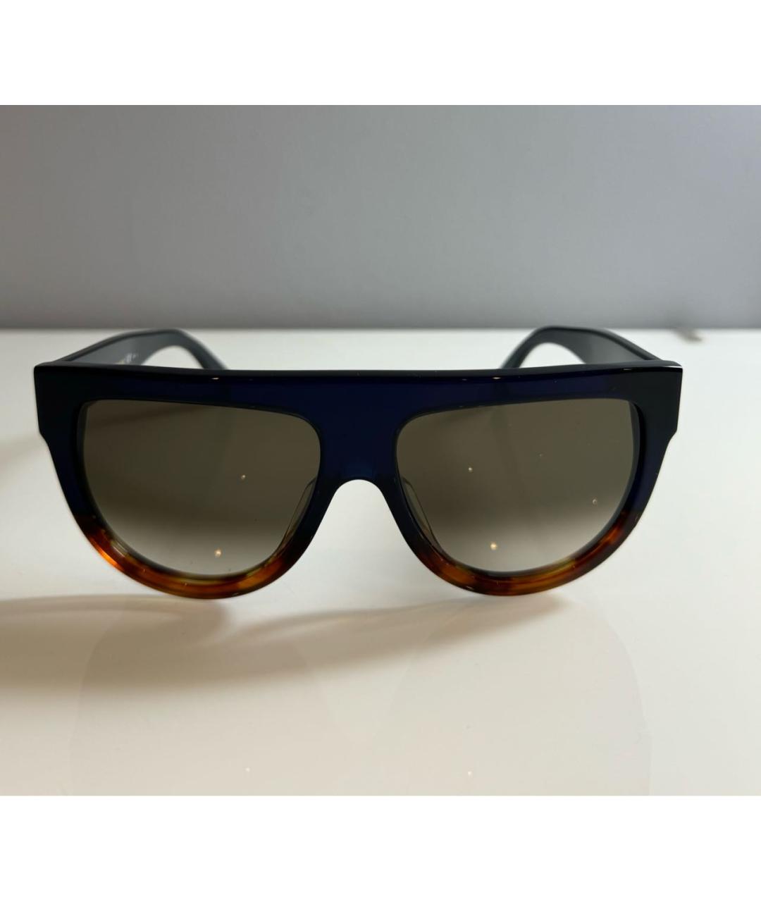 CELINE Синие пластиковые солнцезащитные очки, фото 3