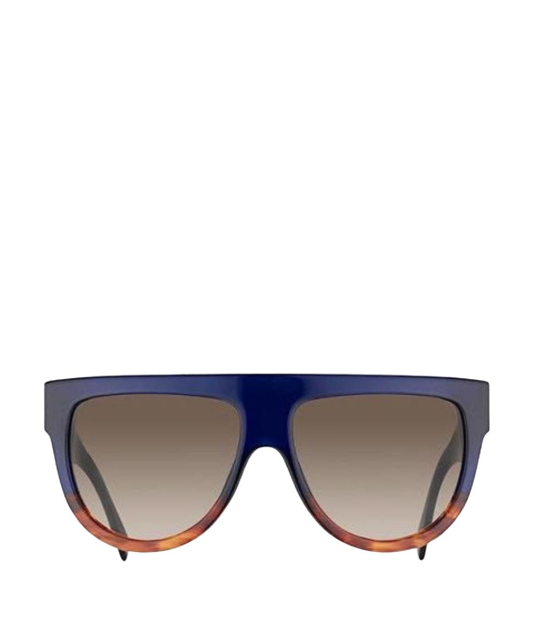 CELINE Синие пластиковые солнцезащитные очки, фото 1