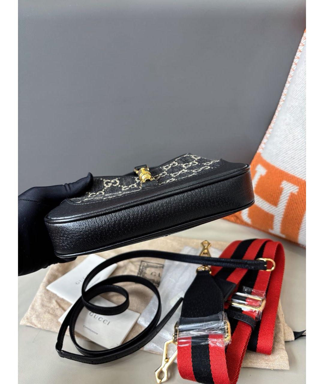 GUCCI Черная деним сумка через плечо, фото 5