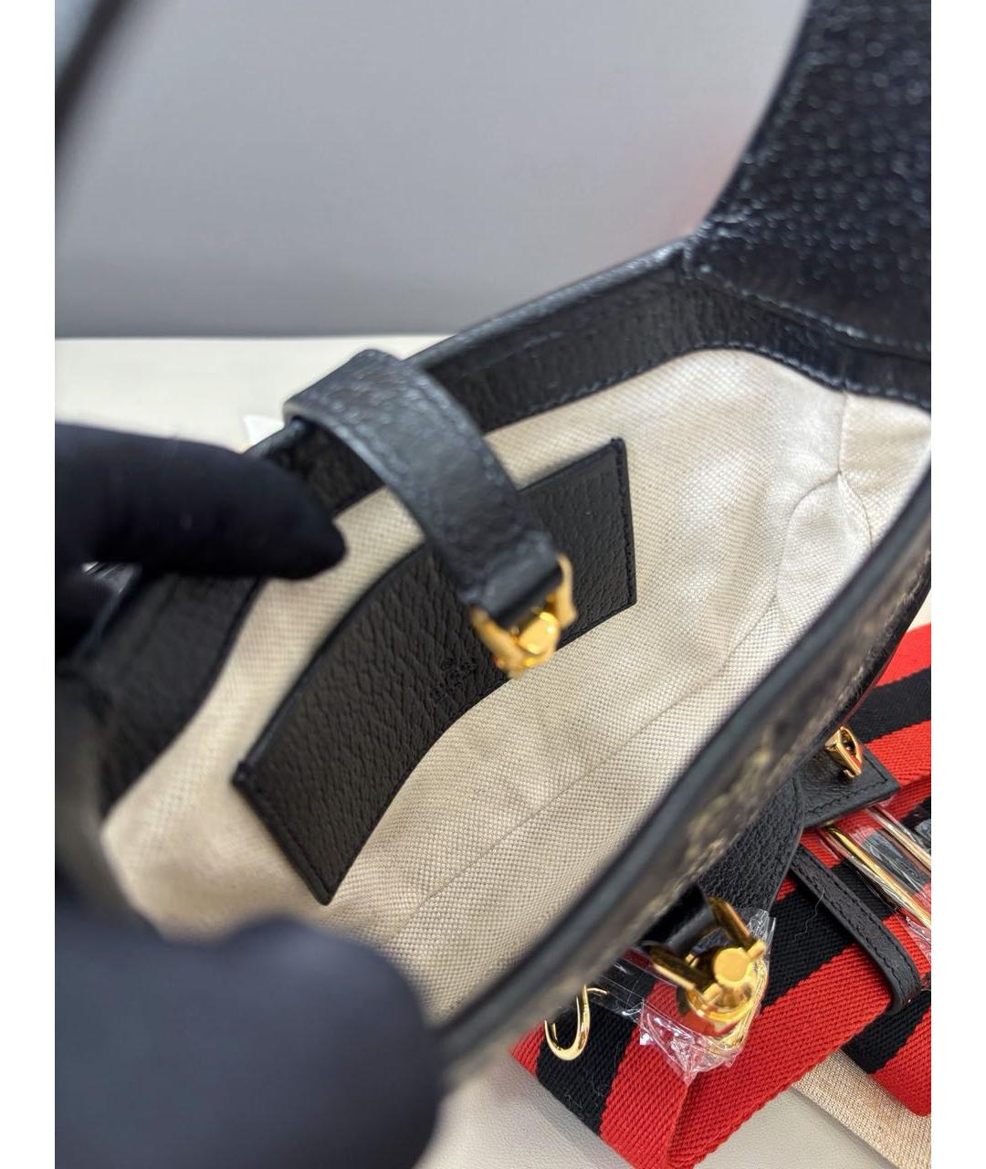 GUCCI Черная деним сумка через плечо, фото 7