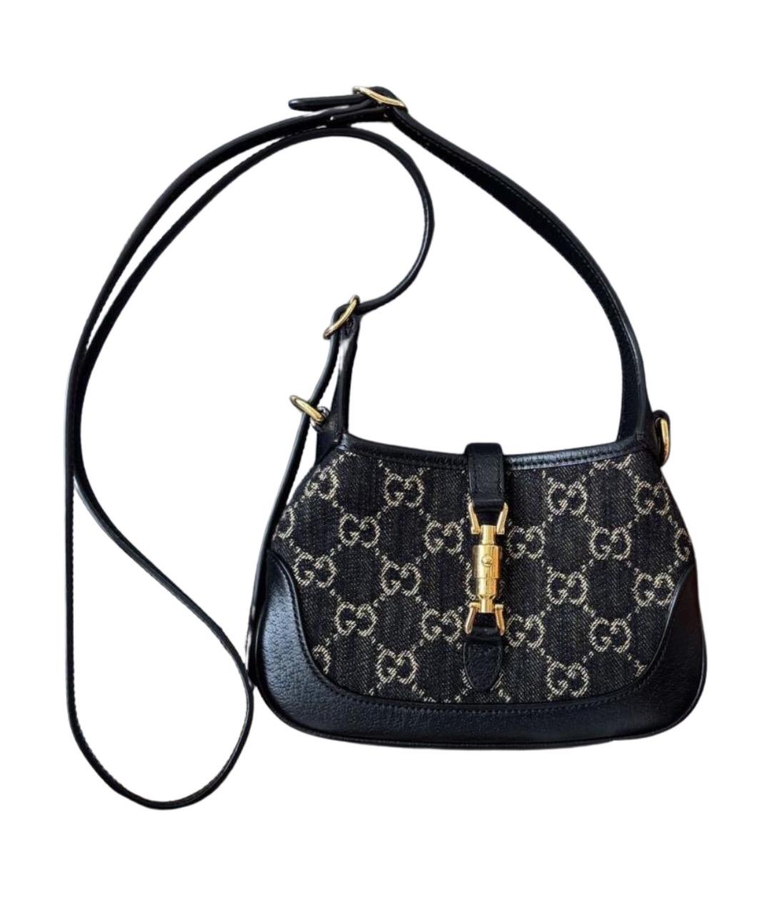 GUCCI Черная деним сумка через плечо, фото 1