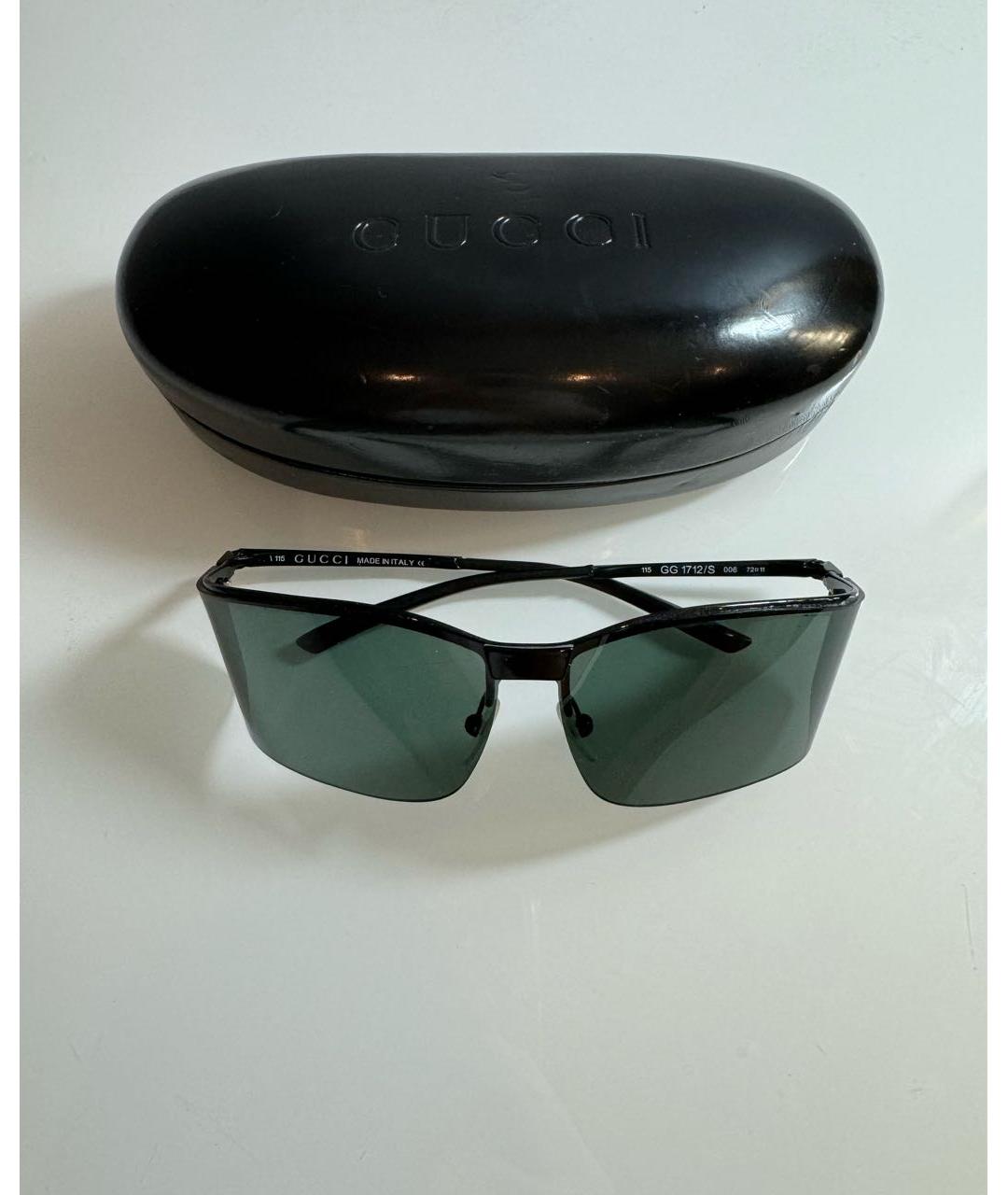 GUCCI Черные пластиковые солнцезащитные очки, фото 3