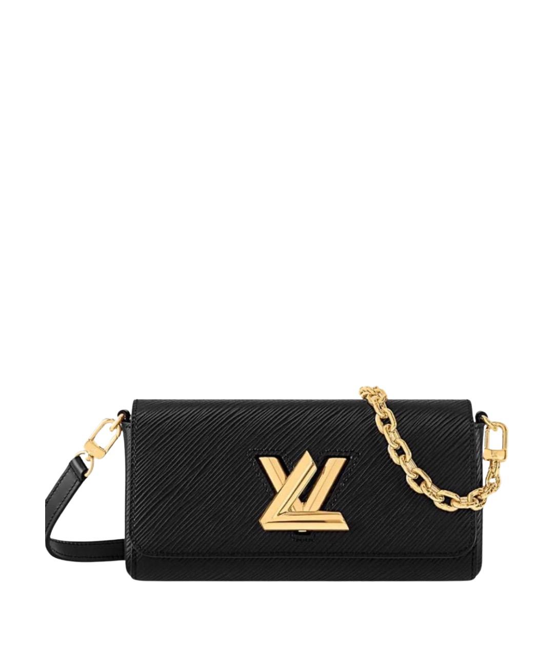 LOUIS VUITTON Черная кожаная сумка через плечо, фото 1