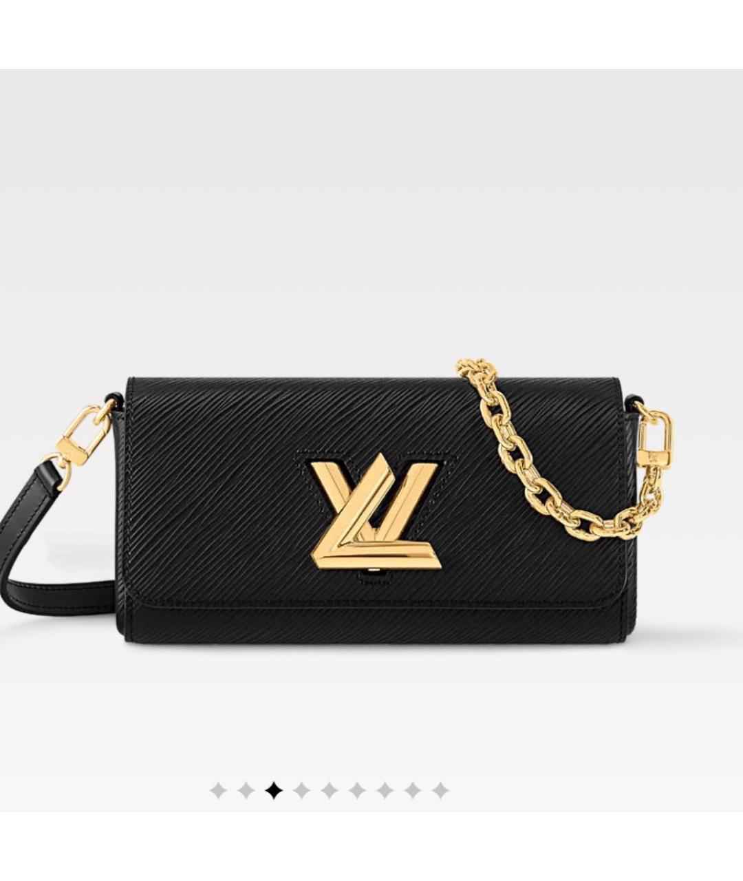 LOUIS VUITTON Черная кожаная сумка через плечо, фото 7