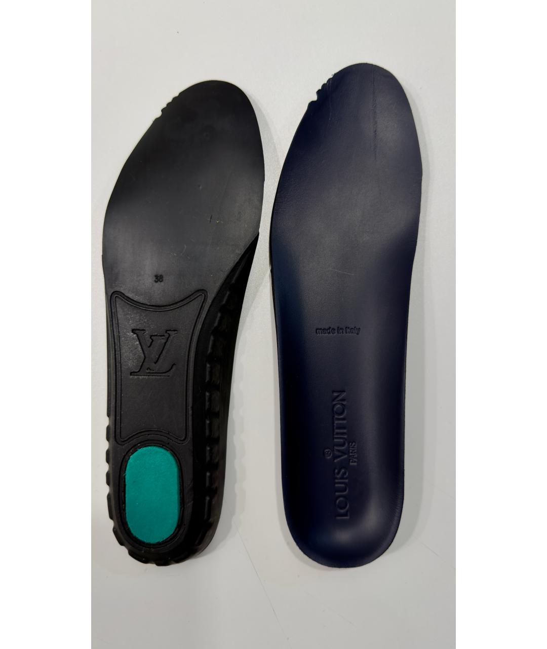 LOUIS VUITTON Темно-синие замшевые кеды, фото 9