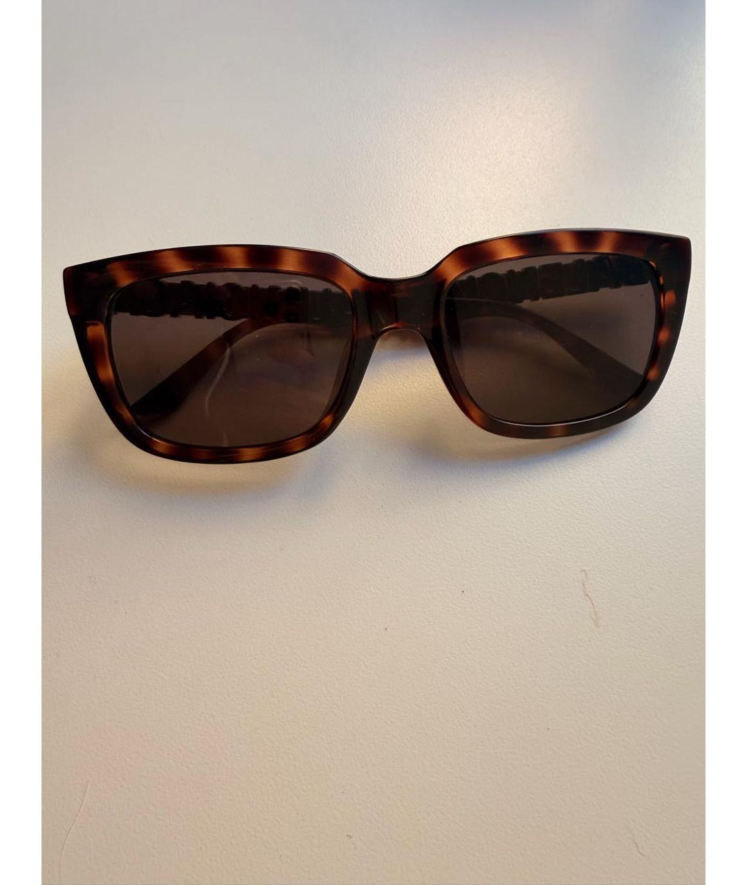BALENCIAGA Коричневые пластиковые солнцезащитные очки, фото 6