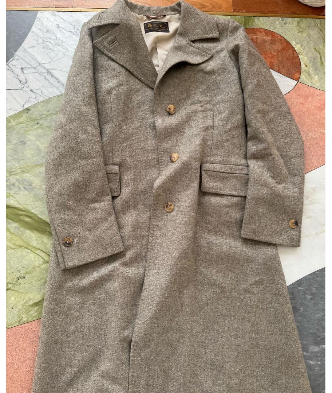 LORO PIANA Бежевое кашемировое пальто, фото 6