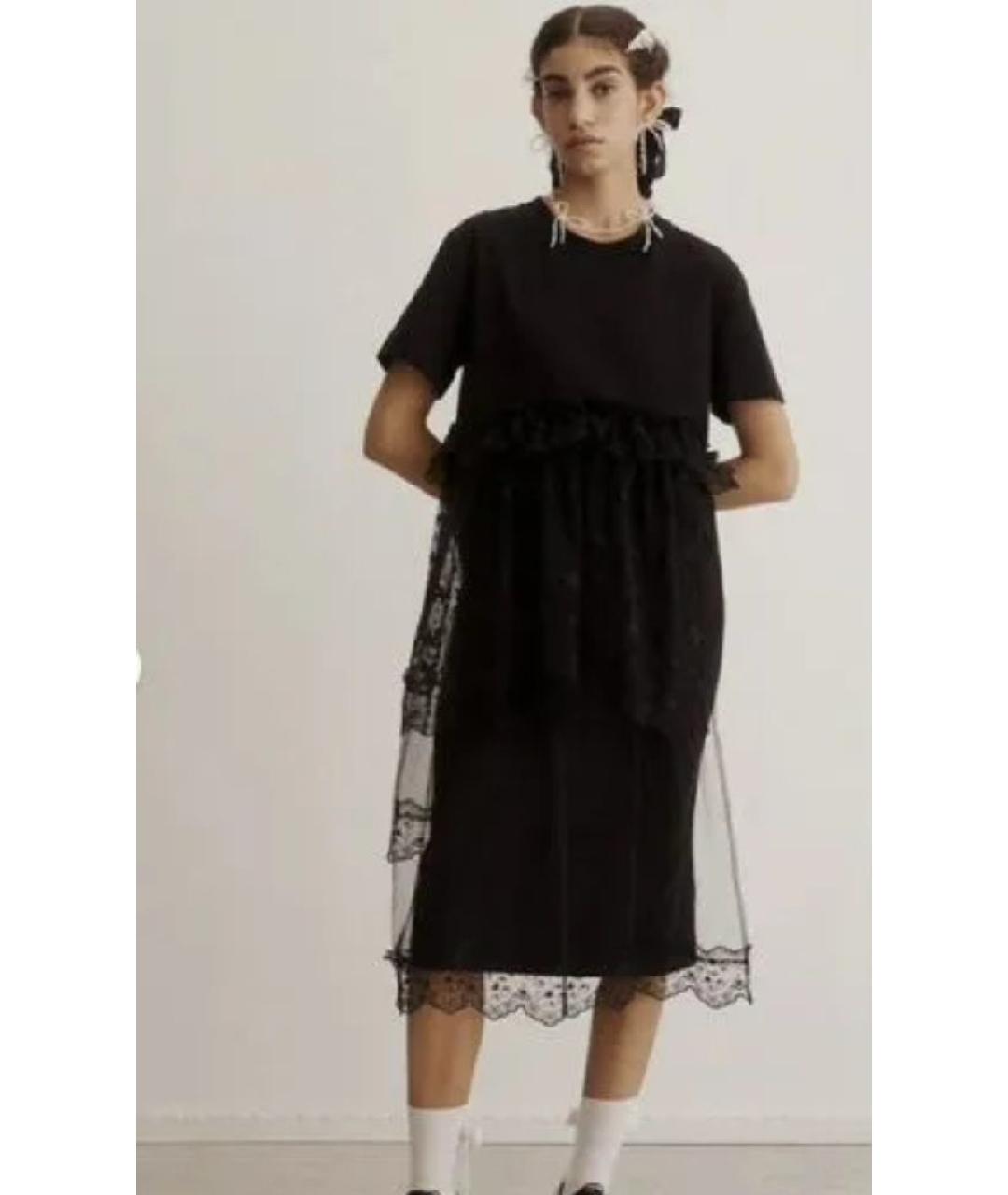 SIMONE ROCHA Черное хлопковое коктейльное платье, фото 4