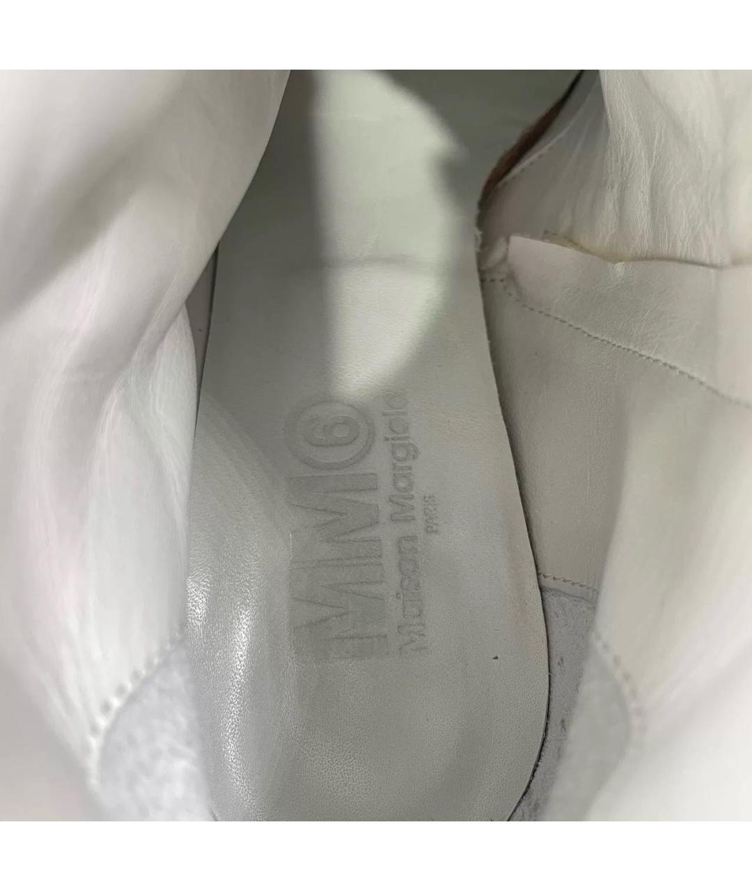 MAISON MARGIELA Бежевые кожаные ботильоны, фото 6