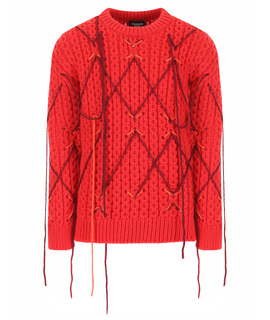 Джемпер / свитер CALVIN KLEIN 205W39NYC Calvin Klein 205W39NYC Fringed Knitted Sweater