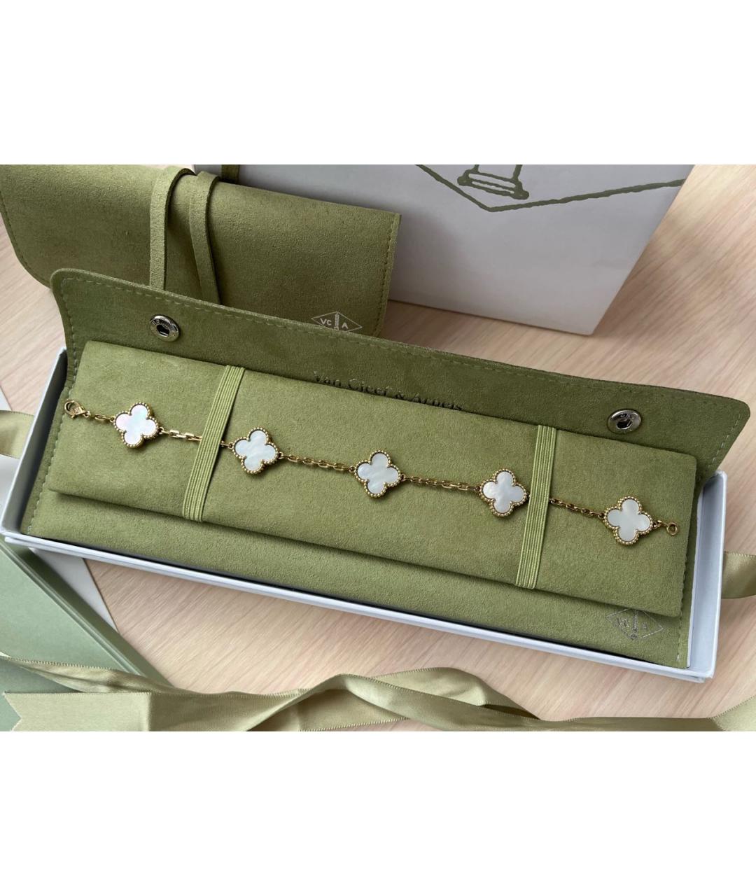 VAN CLEEF & ARPELS Белый браслет из желтого золота, фото 3