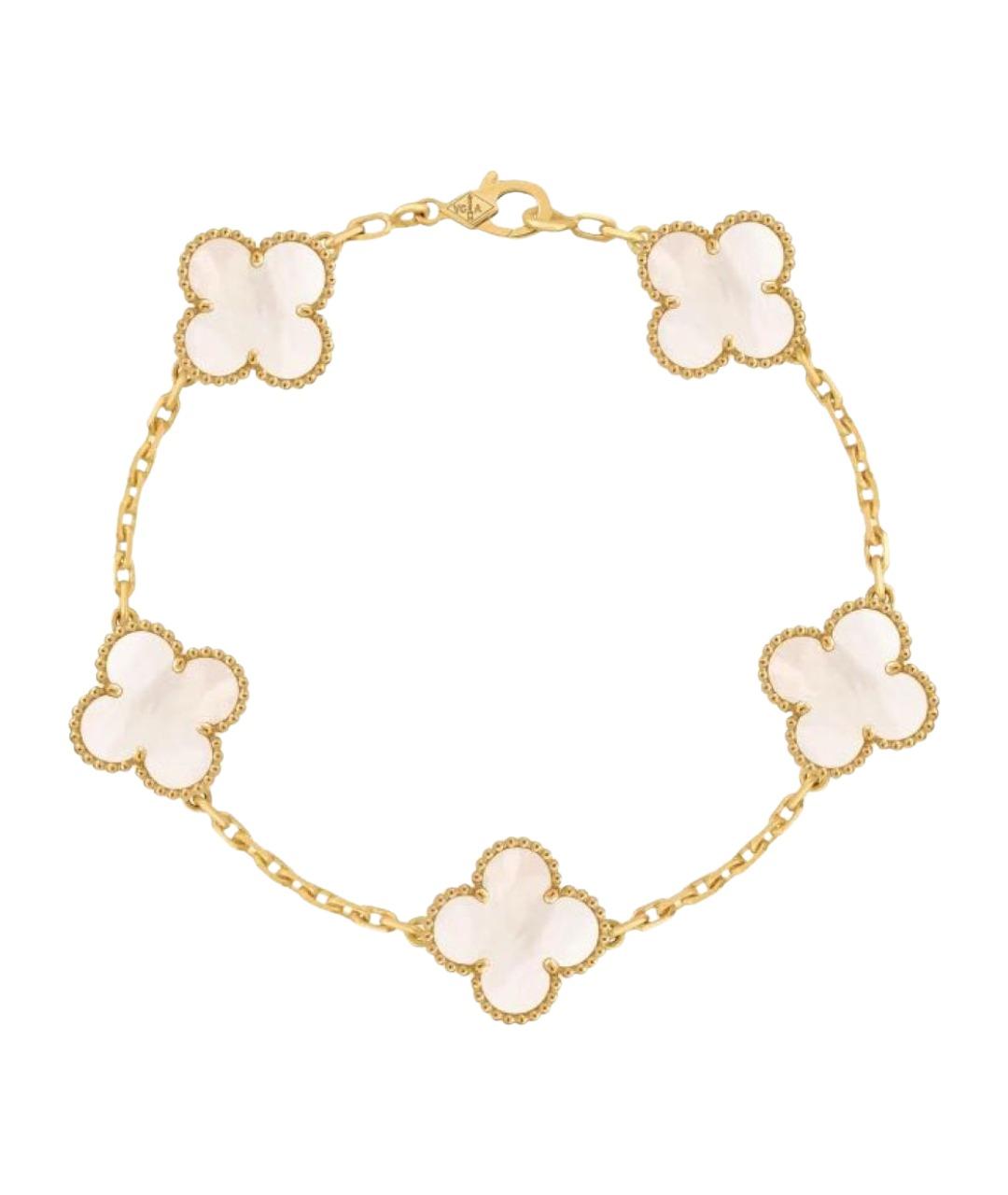 VAN CLEEF & ARPELS Белый браслет из желтого золота, фото 1