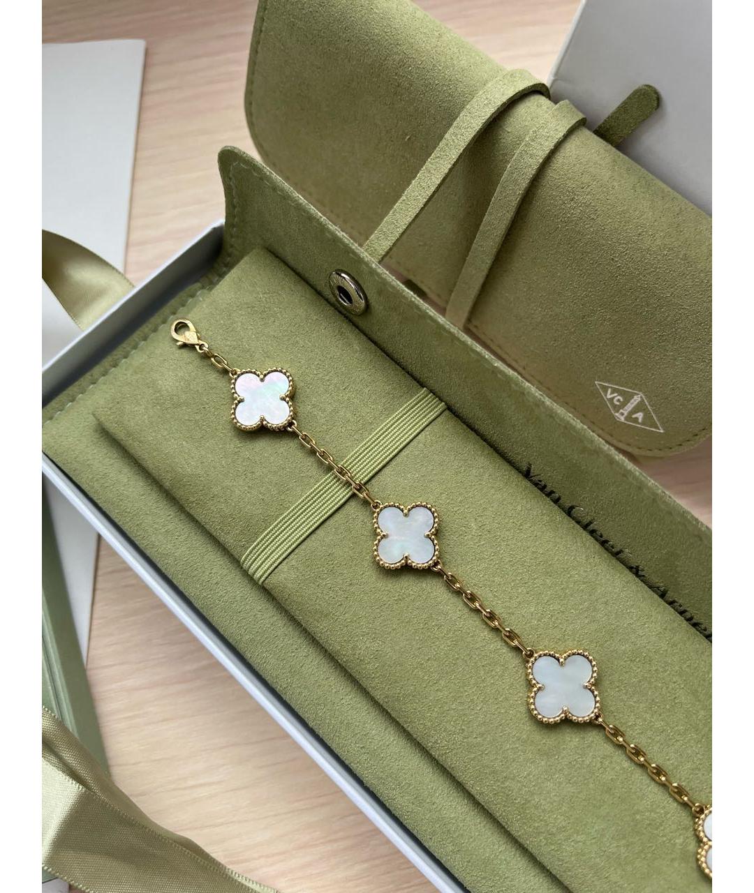 VAN CLEEF & ARPELS Белый браслет из желтого золота, фото 6