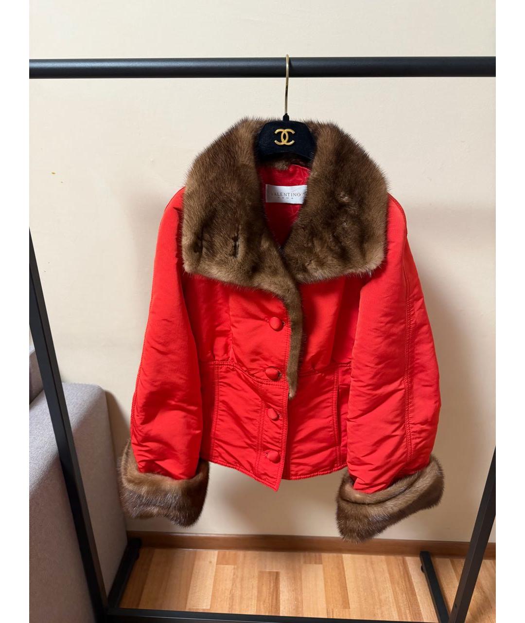 VALENTINO Красная меховая куртка, фото 6
