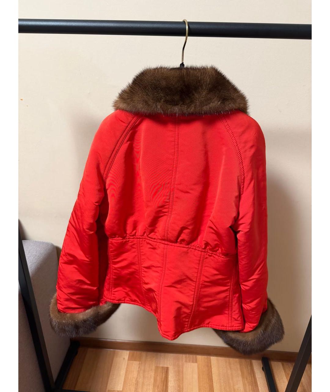 VALENTINO Красная меховая куртка, фото 2