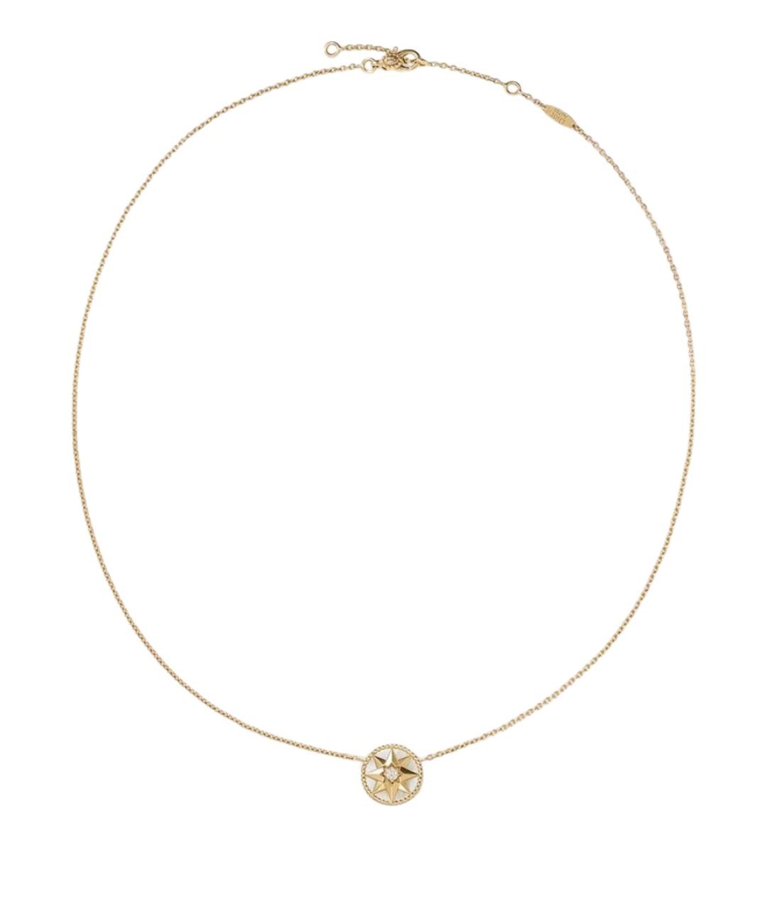 CHRISTIAN DIOR Белое колье из желтого золота, фото 1