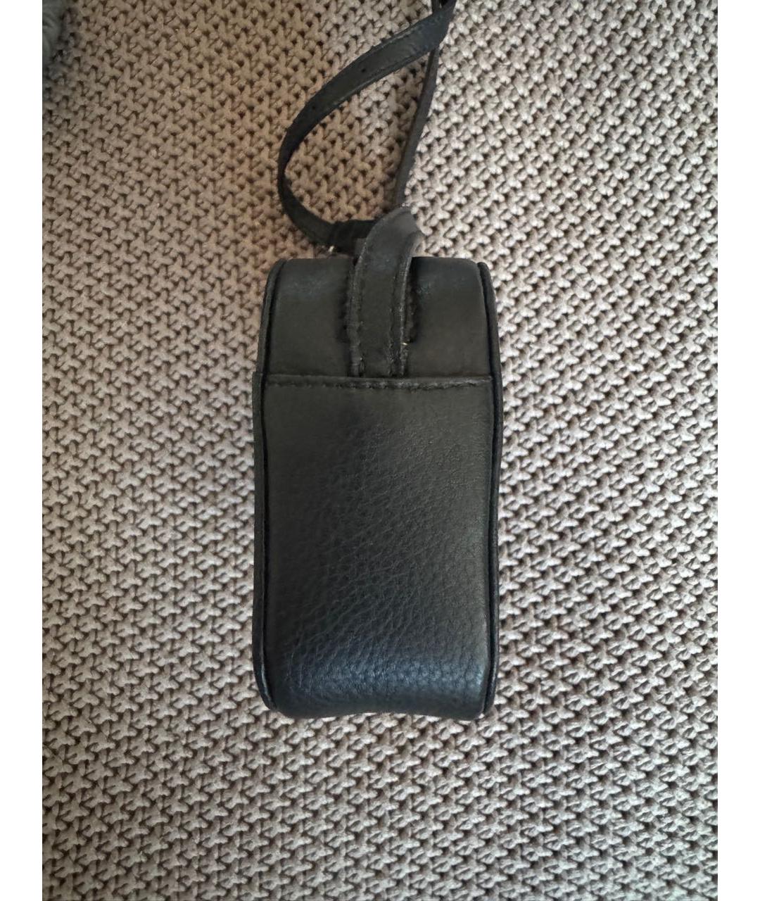 BALENCIAGA Черная кожаная сумка через плечо, фото 6