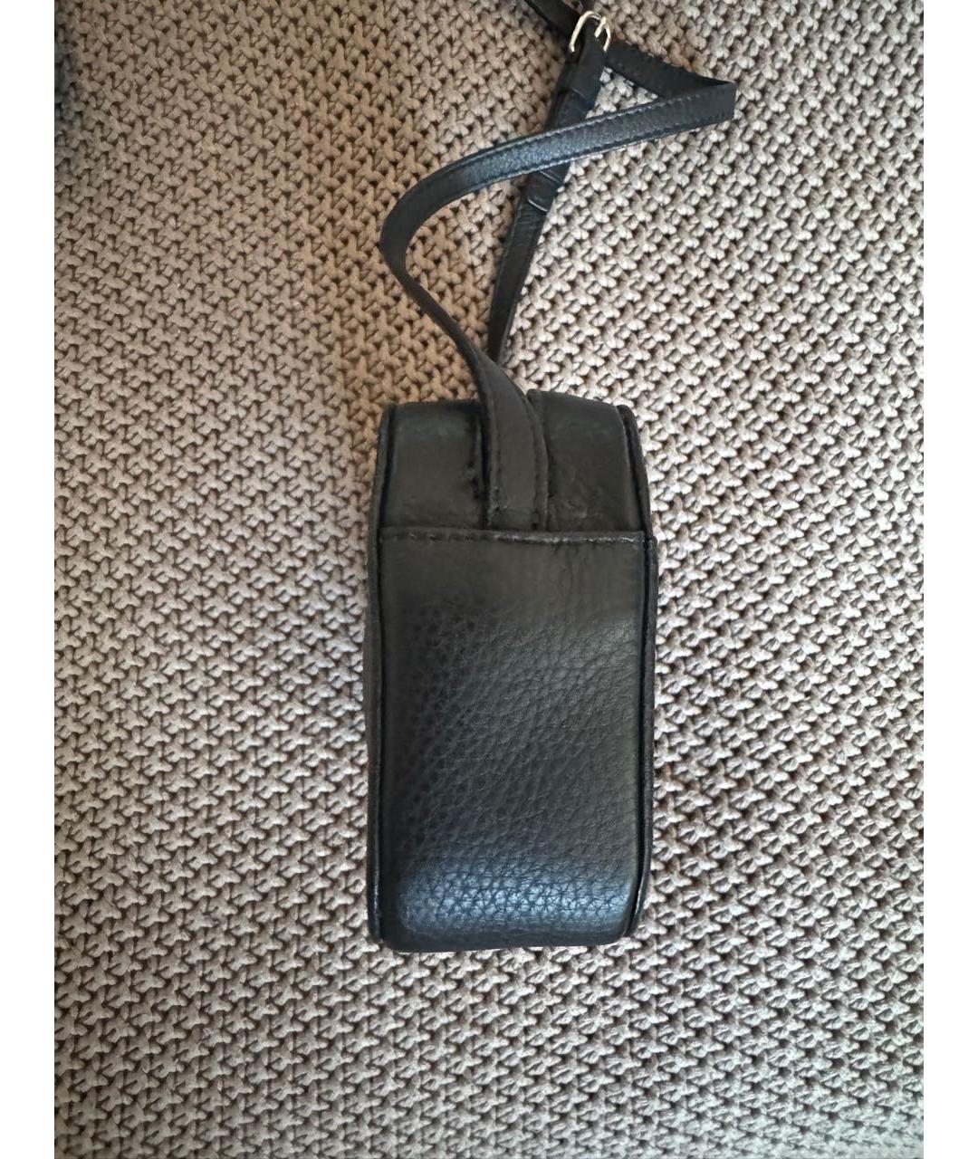 BALENCIAGA Черная кожаная сумка через плечо, фото 5