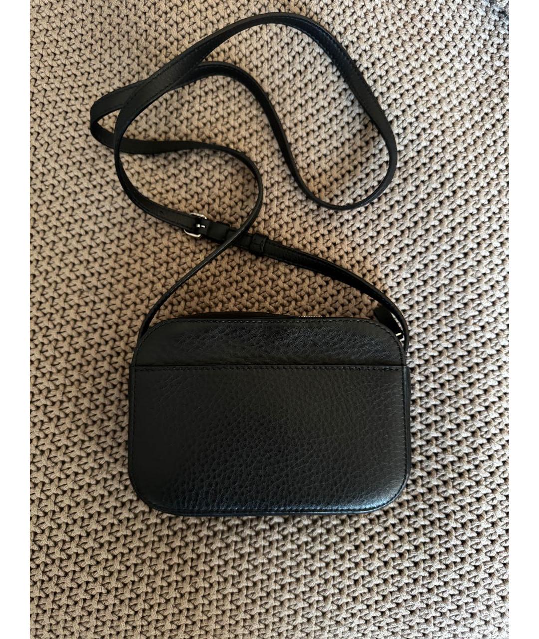 BALENCIAGA Черная кожаная сумка через плечо, фото 4