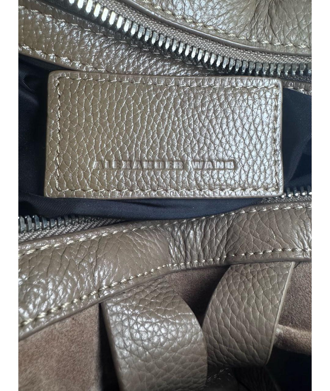 ALEXANDER WANG Хаки замшевая сумка через плечо, фото 5