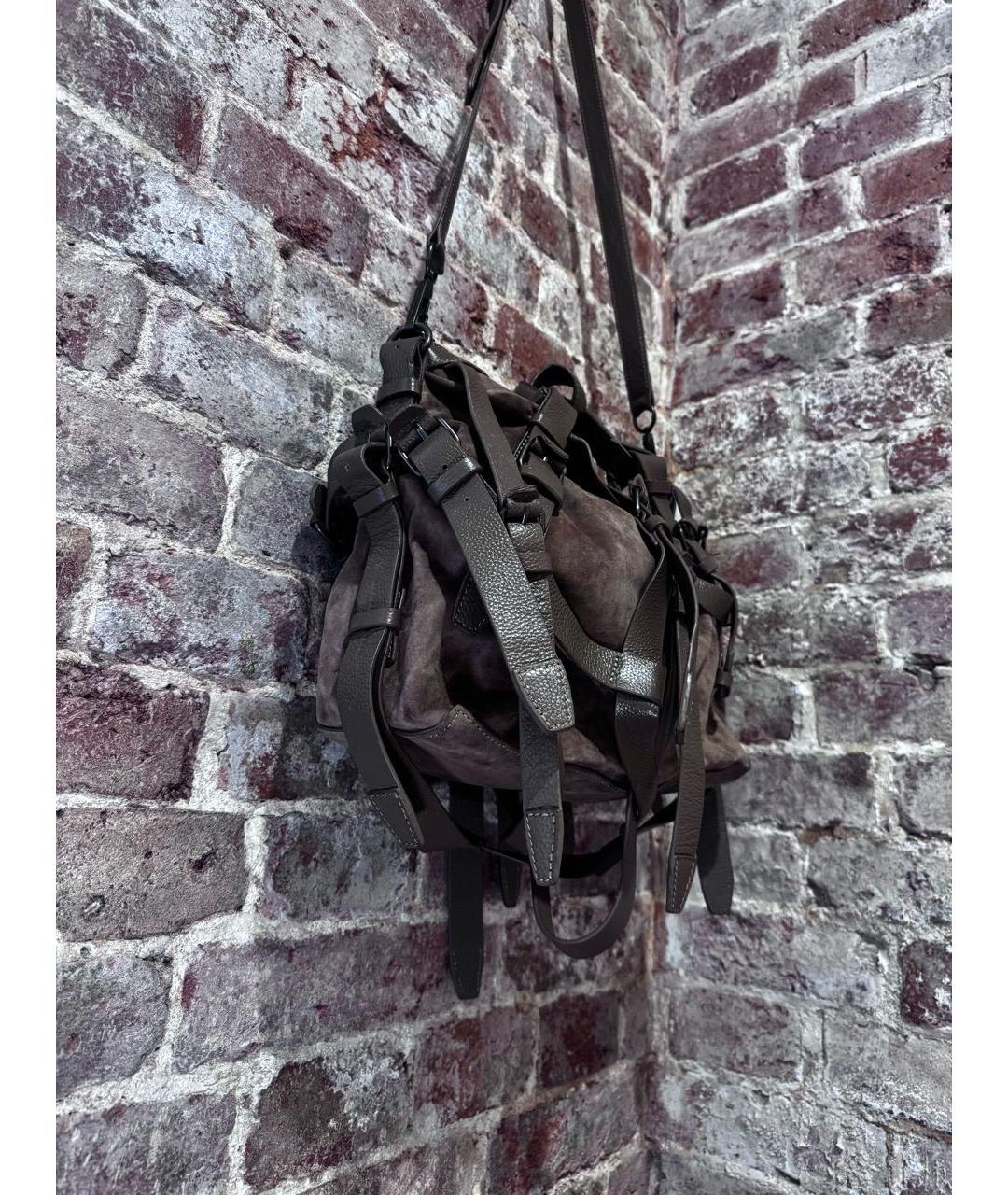 ALEXANDER WANG Хаки замшевая сумка через плечо, фото 3