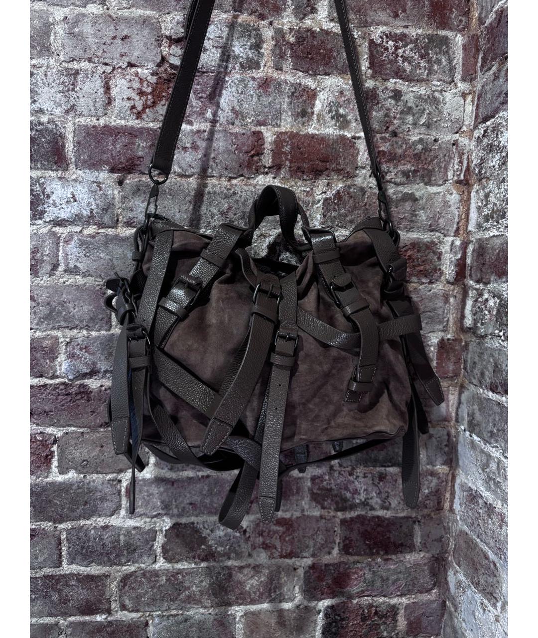 ALEXANDER WANG Хаки замшевая сумка через плечо, фото 4