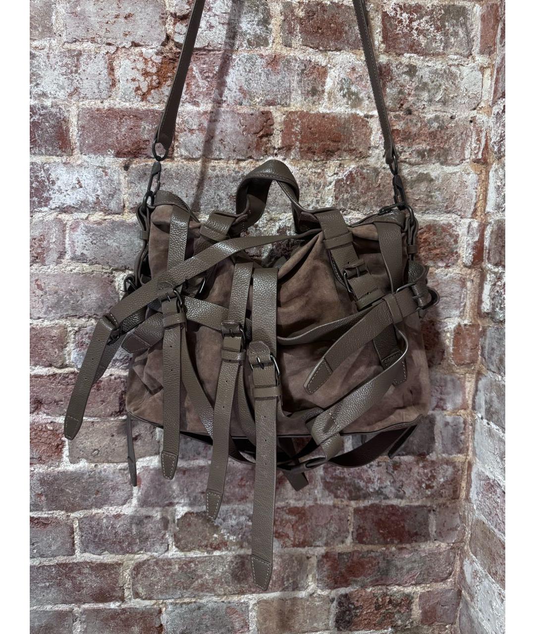 ALEXANDER WANG Хаки замшевая сумка через плечо, фото 2