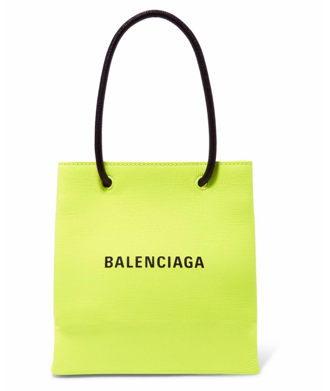 BALENCIAGA Салатовая кожаная сумка через плечо, фото 9