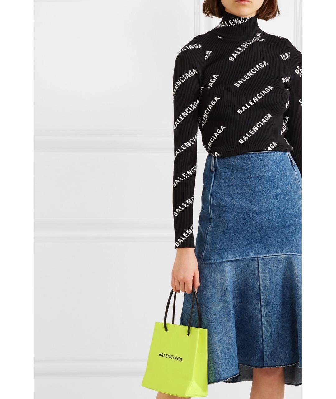 BALENCIAGA Салатовая кожаная сумка через плечо, фото 8