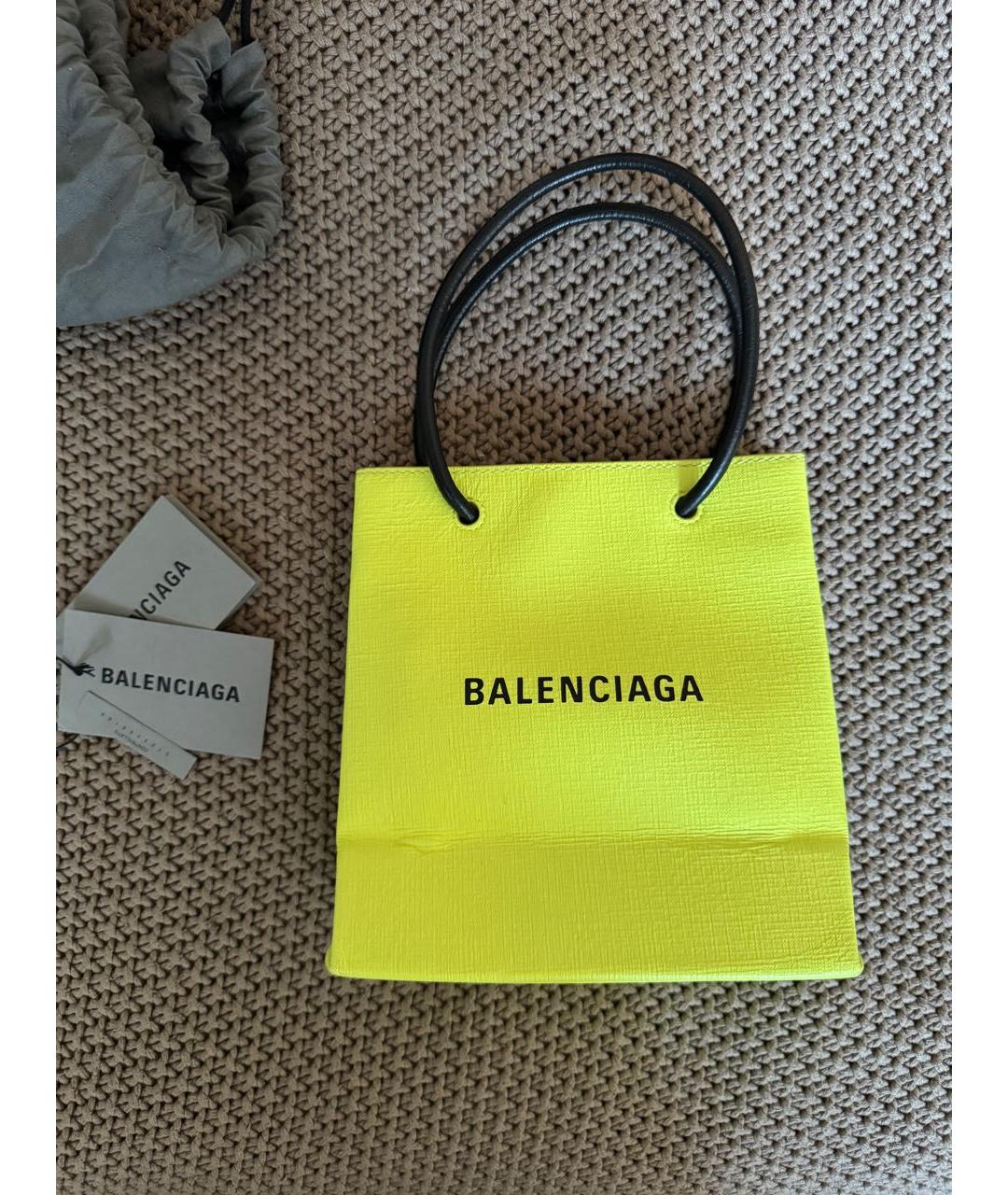 BALENCIAGA Салатовая кожаная сумка через плечо, фото 2